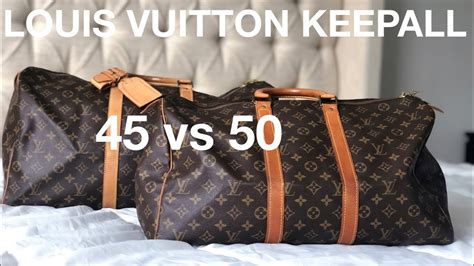 louis vuitton keepall 45 vs 50|Louis Vuitton Keepall 45 review.